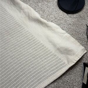 Divatex Cream Cotton Blanket – 66” x 90” – Soft & Cozy Bedding for Twin XL